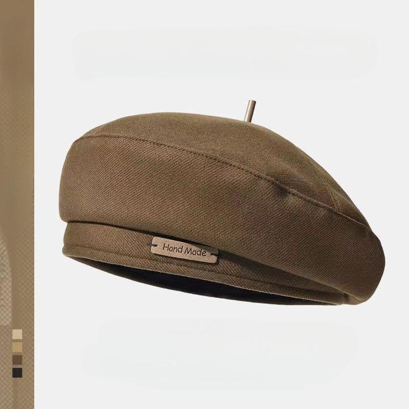 1 шт. Берет женский осенне-зимний японский ретро универсальный с буквенным принтом для маленького лица восьмиугольная шляпа маленькая ароматная шляпа-тыква