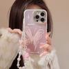 Fantasy Laser Pink Butterfly Iphone15 Suitable for 14 Mobile Phone Case 16 Apple 13 Promax Lanyard 11 Hard Set