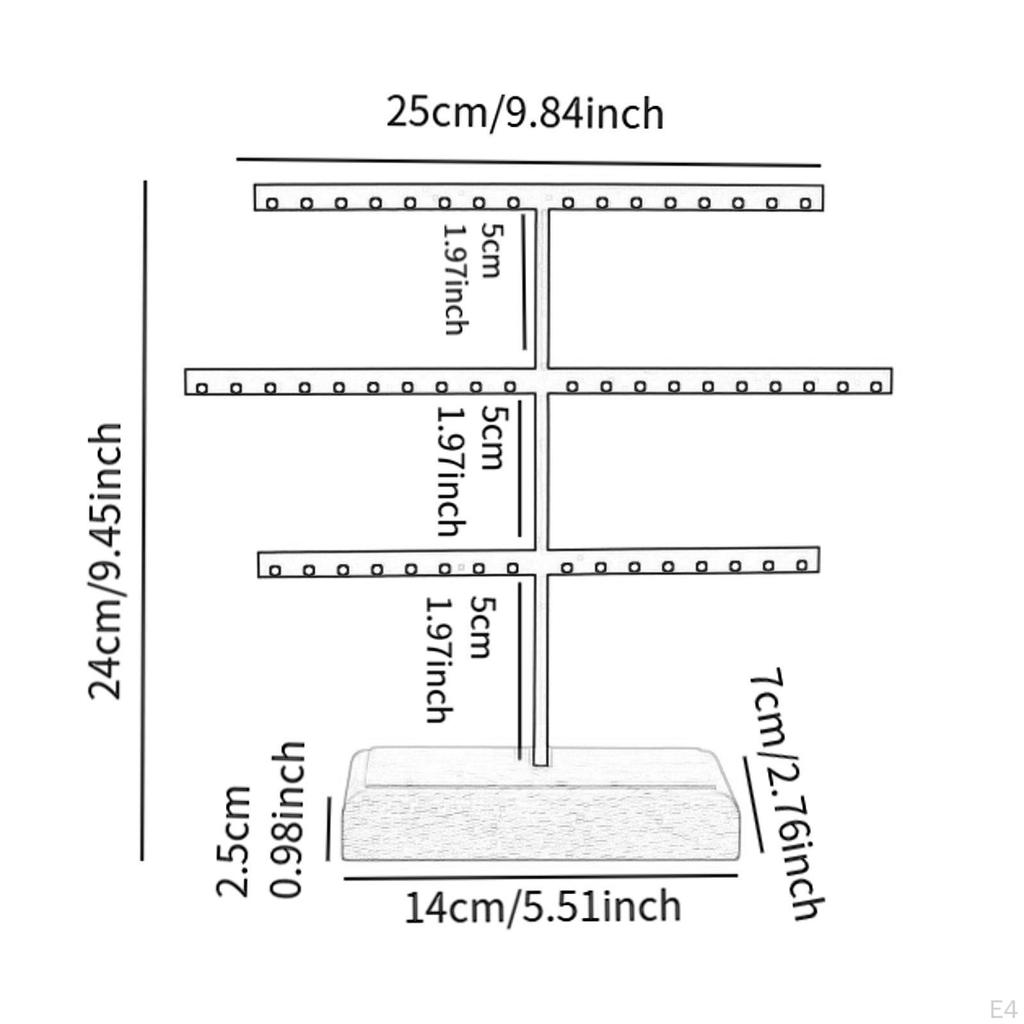 Серьги-органайзеры, подвесные держатели, подарок для мамы, 3 яруса, серьги-гвоздики, ювелирные изделия, дисплей