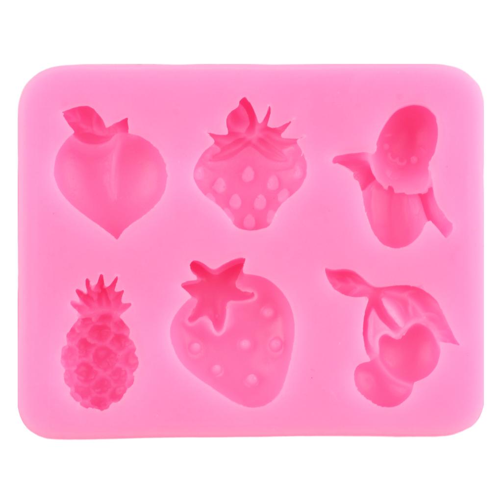 Силиконовая форма для помадки с фруктами и овощами, клубникой для украшения торта из сахара, топпер для кексов, конфет, шоколадной жевательной резинки, формы для полимерной глины