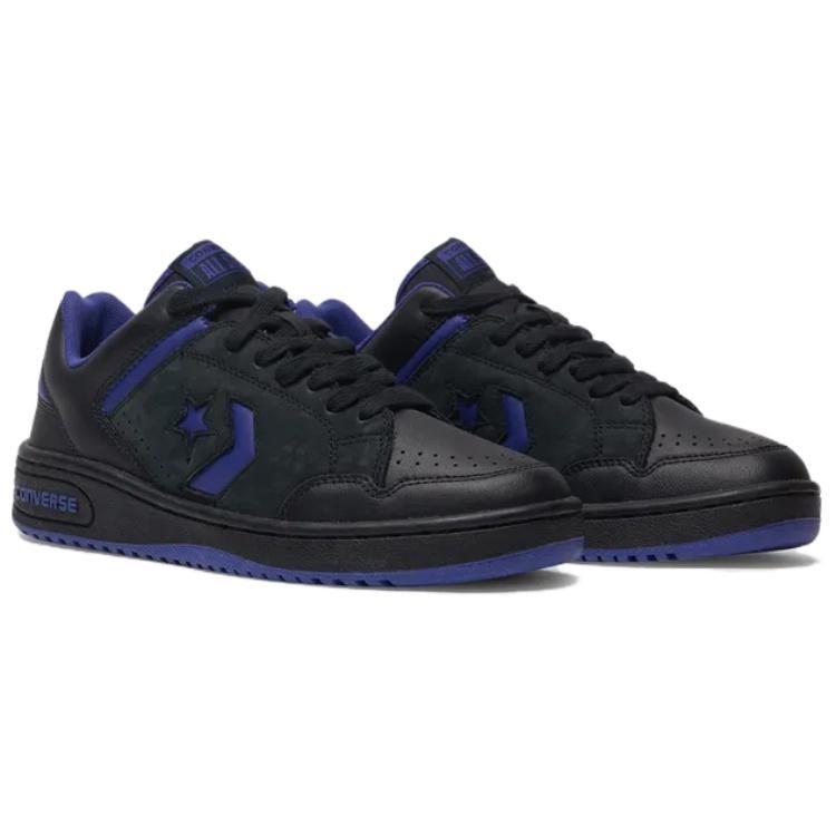 Converse WEAPON Износостойкие Низкие Повседневные Кроссовки Унисекс Черный Синий A11105C