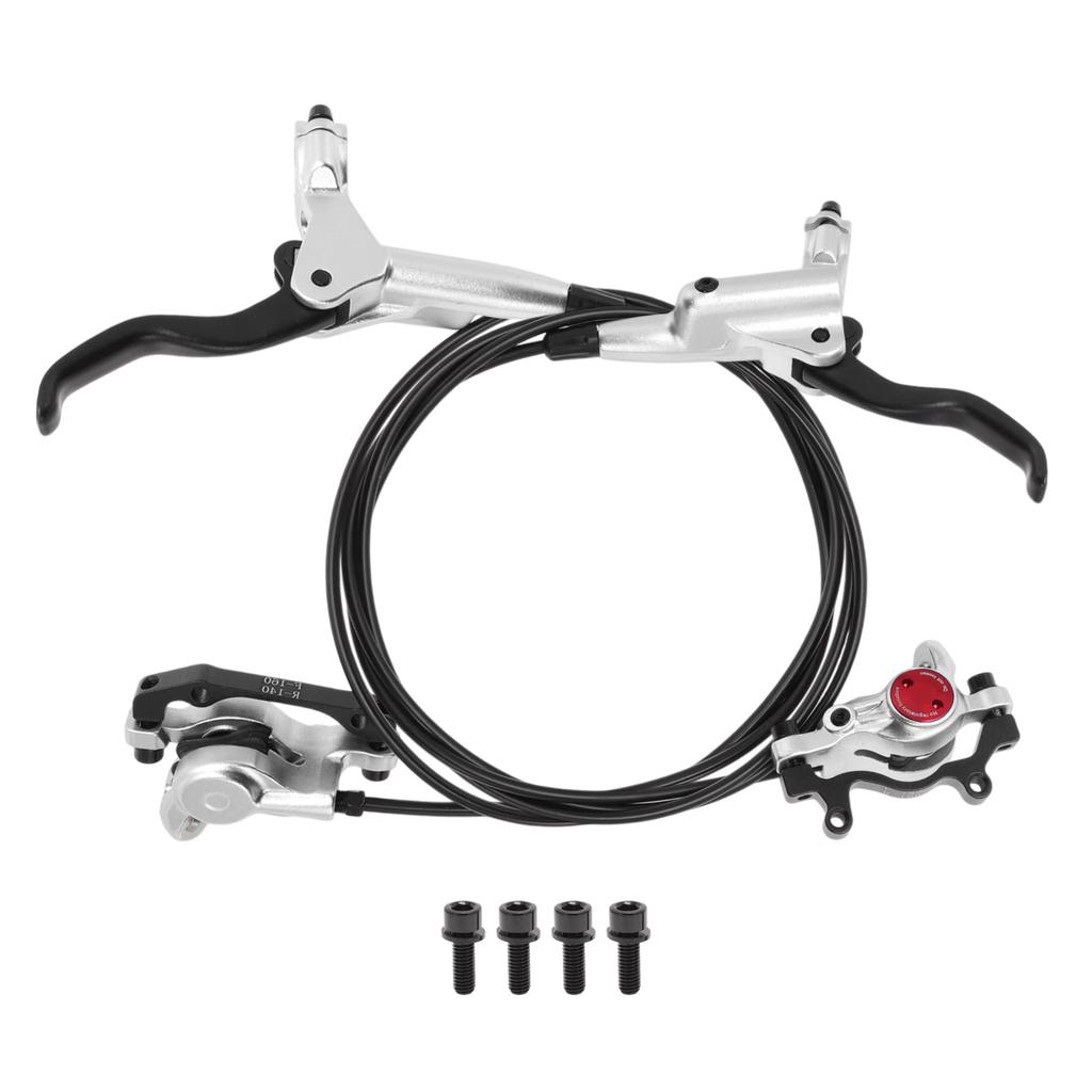 BULLSPANN 1 Set Bicycle Brake Accessories Aluminum Alloy Brake Handlebar Rear Left Front Right Brake Lever and Brake Wire for Road Bike MTB Silver