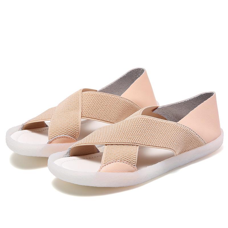 Размер 45 спортивные сандалии женские 2025 новые мягкие подошвы легкие двухслойные повседневные тапочки Socofy эластичная ткань женская летняя обувь