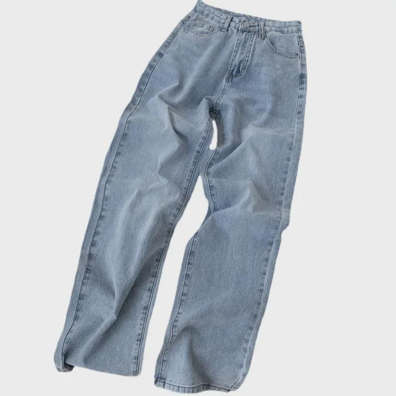 Женские джинсы с высокой талией и широкими штанинами — свободный крой, лето 2022 г.