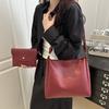 Вместительные наплечные сумки для женщин Зимний дизайнерский тренд Сумка-ведро Комбинированная сумка Искусственная кожа Женские сумки для работы CLE