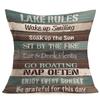 Home Decor Inspiring Family and Cabin Rule Pillow Covers Pattern Cushion Cover Suitable for Sofa Bedroom Car Pillow Cover