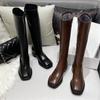 Side Zipper But Knee High Boots 2025 Autumn and Winter New Retro Thick Heel Boots Children's Tall and Thin Boots