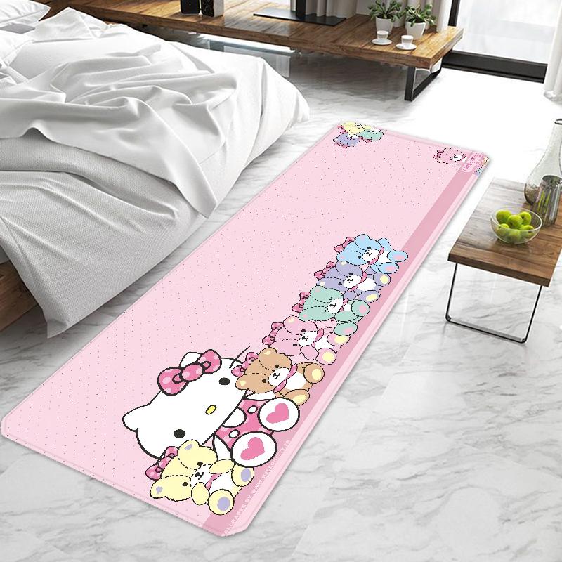 Милый мультяшный Hello Kitty Sanrio Коврик для двери Прихожая Нескользящий Моющийся Кухонный ковер Коврики для гостиной и коридора Ванная комната Ванна