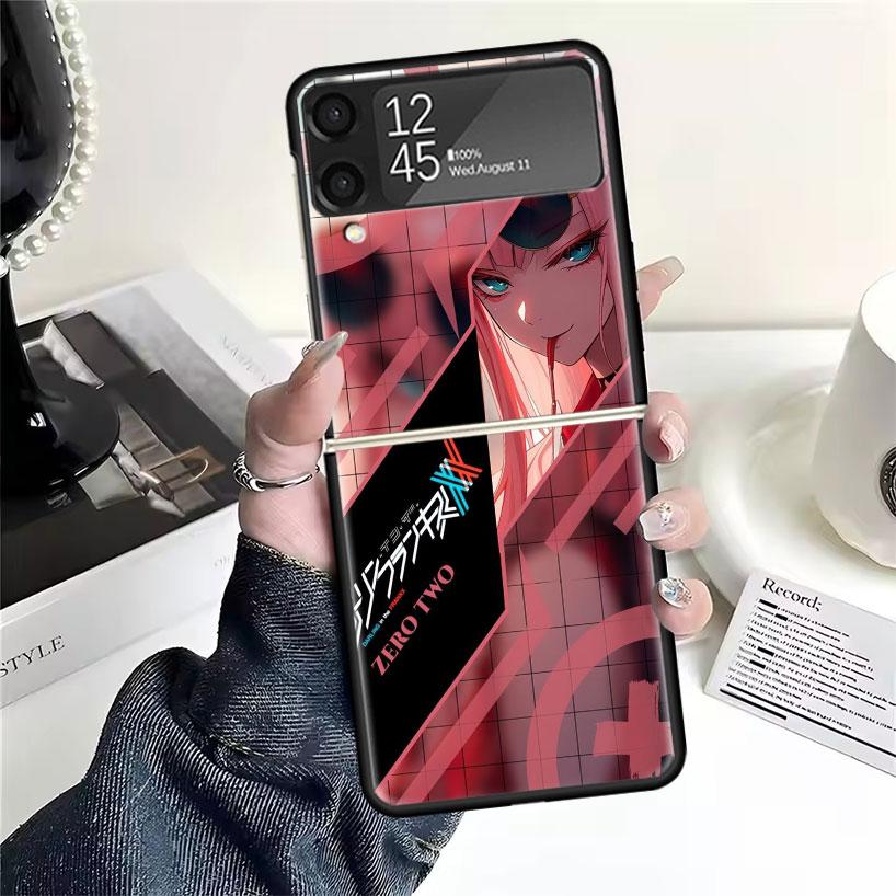 Милый Аниме Ваифу Арт Дизайн Чехол для Телефона Для Samsung Galaxy Z FLip7 Flip6 Flip3 Flip4 Flip5 ZFlip 7 Flip 6 5 4 3 5G Fundas Чехол C