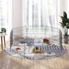 Puppy Playpen 8-Piece Puppy Enclosure with 8 Grid Panels Door Protective Tarp Free-Range Enclosure 61cm High Puppy Fence Playpen for Pets Dog Cat