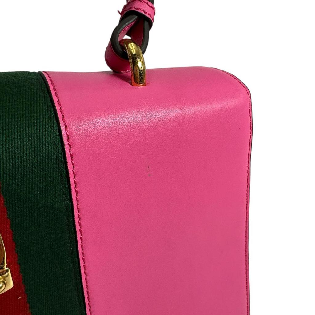 GUCCI 2WAY bag Silvi Handbag pink Women 431665 Used