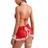 Sexy Maid Cosplay Costume Uniform Erotic Lingerie Women's Suit Hanging Neck Uniform Sexy Lingerie Babydoll