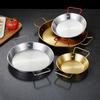 Антипригарная тарелка для морепродуктов Плоское дно Тарелка для закусок Прочная сковорода из нержавеющей стали Домашняя кухня