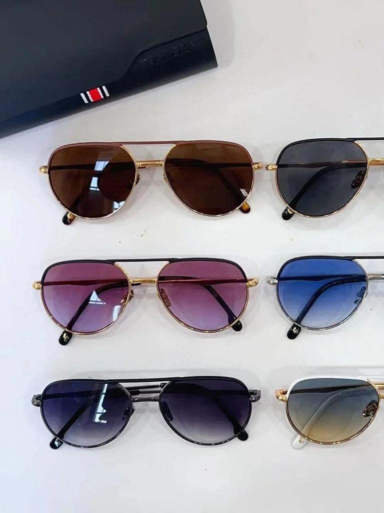 Солнцезащитные очки Carrera Quality с поляризацией Мужские в стиле ретро Металлические квадратные солнцезащитные очки для женщин Двойная переносица Для вождения Зеленые Черные Uv400