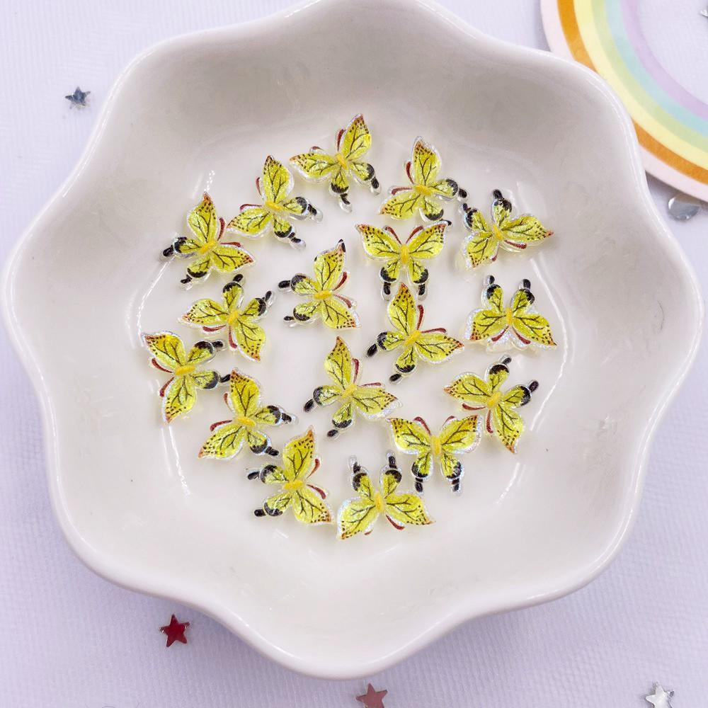 50 шт. красочные мини-милые хрустальные бабочки для дизайна ногтей с плоской задней поверхностью, стразы, аппликация, сделай сам, свадебный декор для скрапбукинга, поделки