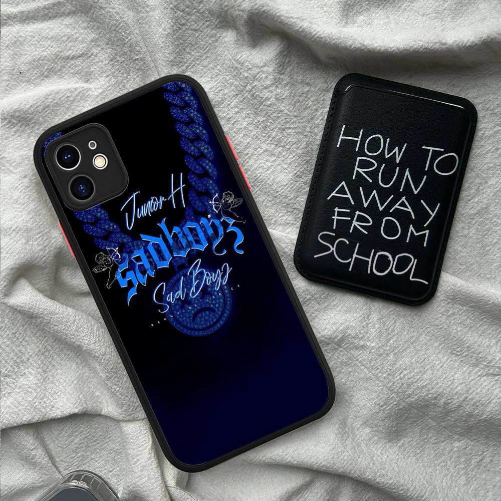 Чехол для телефона Junior H SAD BOYZ 4 LIFE Для IPhone 16 15 14 X XR XS 7 8 Plus 11 12 13 Pro MAX 13mini Матовый противоударный чехол