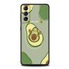 Милый чехол для телефона с авокадо для Samsung Galaxy S26 Ultra S25 Plus S24 FE S23 S22 5G S21 S20, черный, мягкий