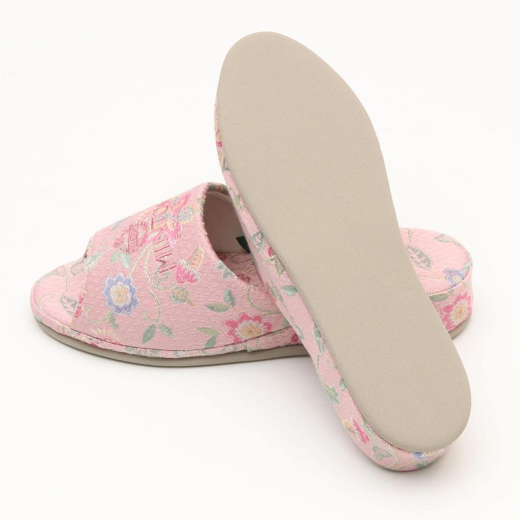 Minton Haddon Hall Жаккардовые брюки-тапочки Жаккардовые Британские (Цветочный узор, Стиль) (розовый)