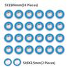 TRZX 26pcs Rubber Sealed Bearing Kit Upgrade Parts for Tamiya TL-01 WR-01 GF-01 RC Car