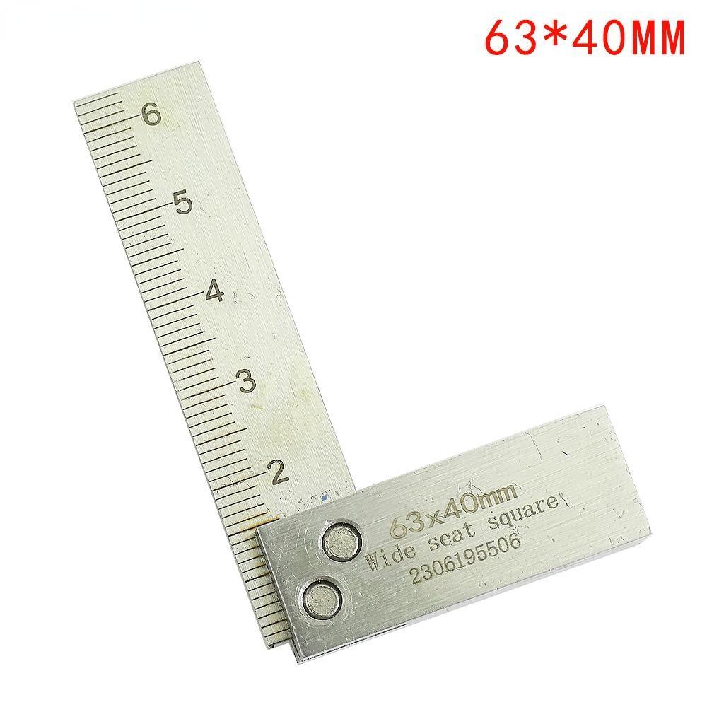63x40mm 160x100mm Machinist Square 90 Degree Right Angle Engineer Set Precision Ground Steel Hardened Angle Ruler Square Ruler