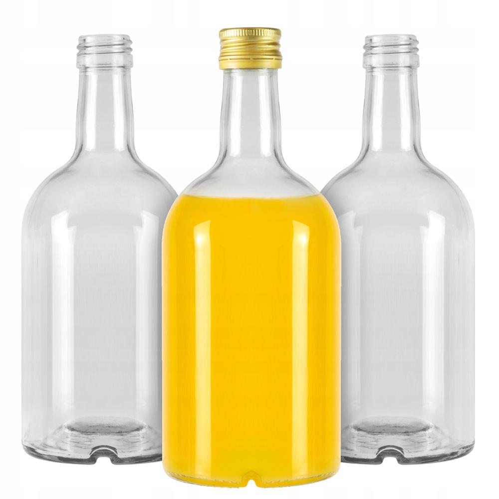 50x Modern Bottle BLANKA 500ml + Cap For Liqueurs, Juice, Wine 0.5l