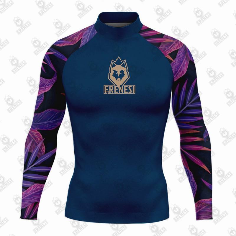 FRENESI Mens UPF 50 Long Sleeve Rash Guard Surfing Swimming Diving UV Protection Quick Dry Sports Top