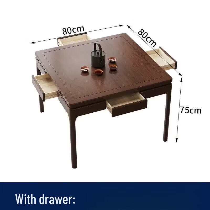 New Chinese Solid Wood Square Game & Dining Table Set