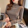Sweaters Pullover Knitwear Women Autumn/Winter Solid Half High Collar Long Sleeve Versatile Sweater Pullover Female Top