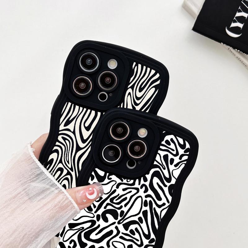 Мягкий чехол из ТПУ в форме волны для OPPO A57 4G Vivo Y35 Y02 Tecno Spark 10C Redmi Note 12 Pro Note 11 Realme C55 C53 IPhone Samsung S23 Ultra A23 A13