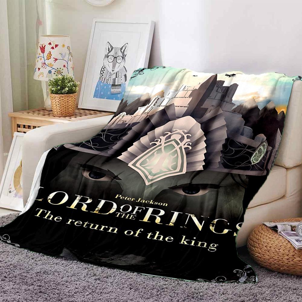 1pc LORD OF THE RINGS Flannel Blanket Soft Warm Throw for Home, Office, Travel, All-Season Cozy Bedding GiftL1203