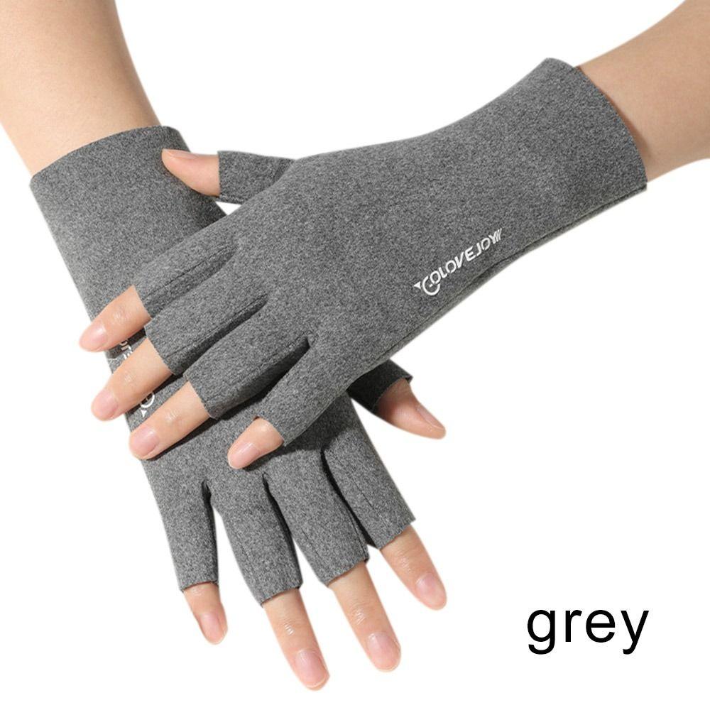 Touchscreen German Velvet Semi-Finger Short Mittens Warm Gloves Half Finger Gloves Riding Gloves