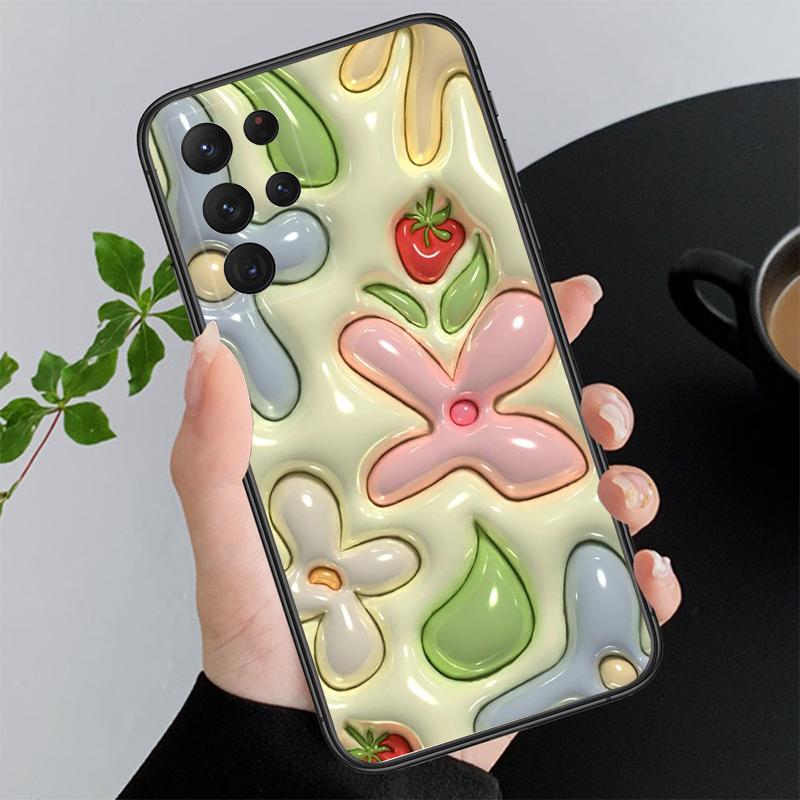 Flower Art Phone Case For Samsung S24 S23 S22 S21 S20 Ultra S20 S22 S21 S23 S20 FE S24 Plus