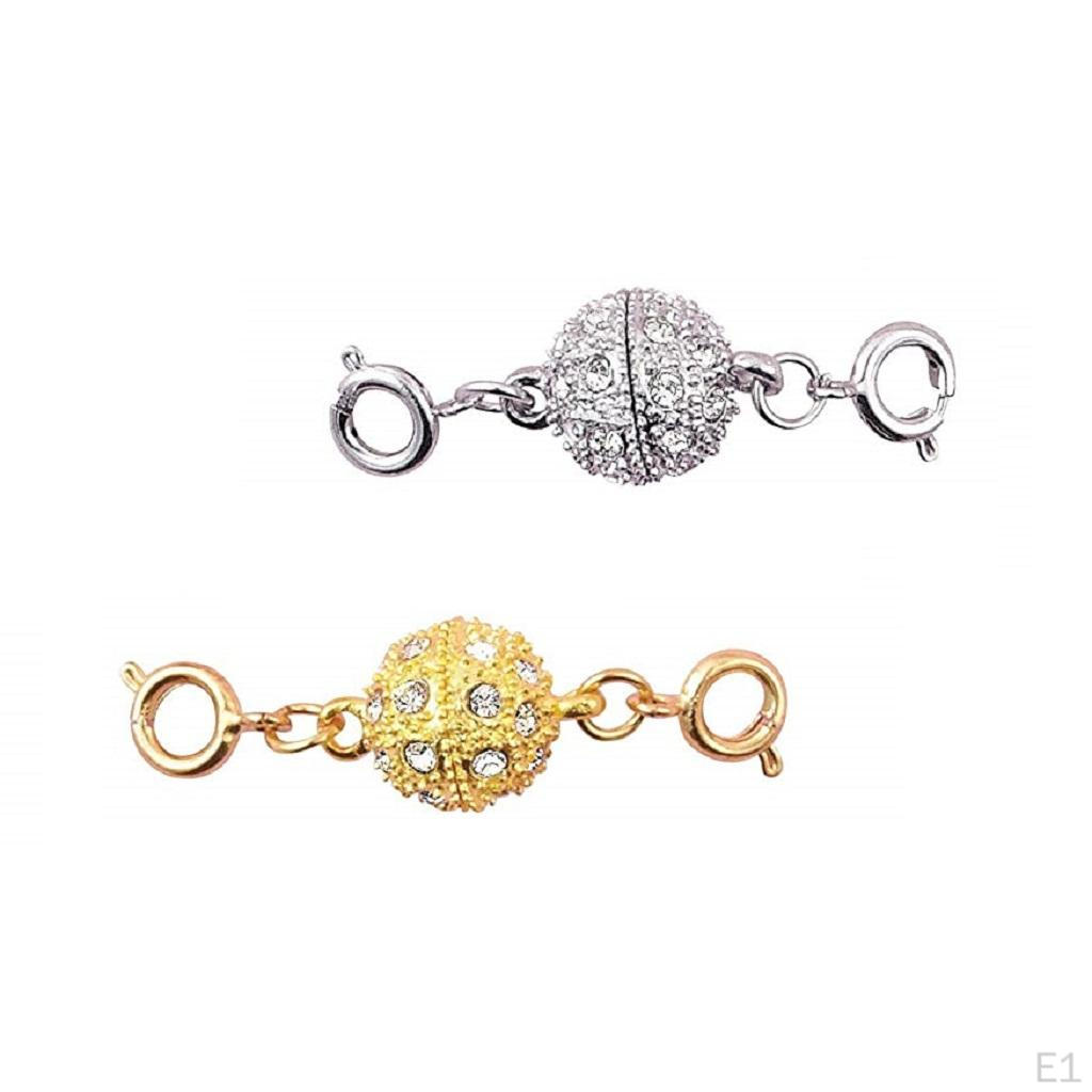 2 комплекта со стразами в форме шара, магнитная застежка-конвертер, ожерелье с застежкой-лобстером, браслет, ювелирные изделия