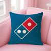 Food DDominos Pizza Cushion Cover Natural Linen Pillow Case DoubleSided Print Decorative Sofa Pillowcase Home Decor Gift