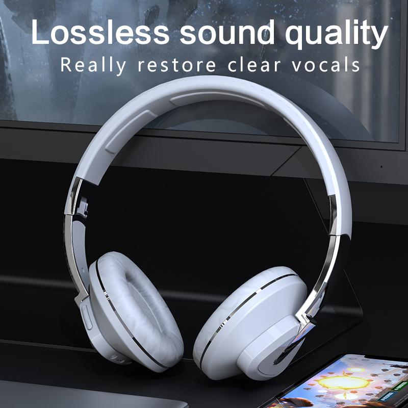 Bluetooth-наушники, беспроводные наушники с шумоподавлением, гарнитура H3 Pro Max с микрофоном, 20 часов воспроизведения музыки, игр, складная, поддержка TF