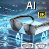 Smart 8K AI Glasses with 100W Camera Chat Gpt Touch Outdoor Sport Sunglasses Bluetooth Calling Music Player Image Stabilization for Men Women Gift