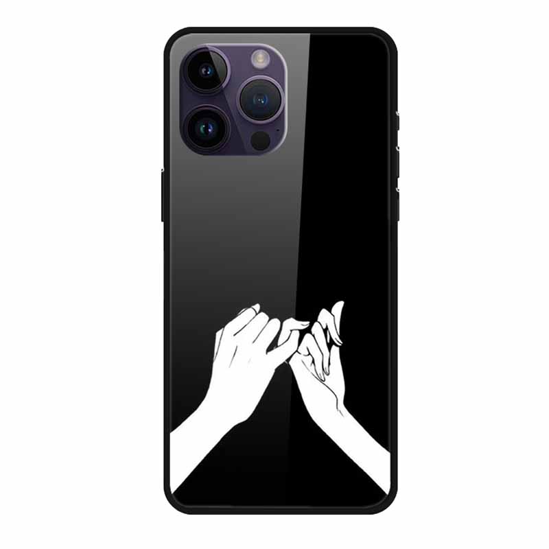 Стеклянная задняя крышка для чехла телефона iphone 16 Pro Max 16Pro Max Жесткий закаленный стеклянный чехол Для iphone 15 Pro Max Чехол Мягкий бампер из ТПУ