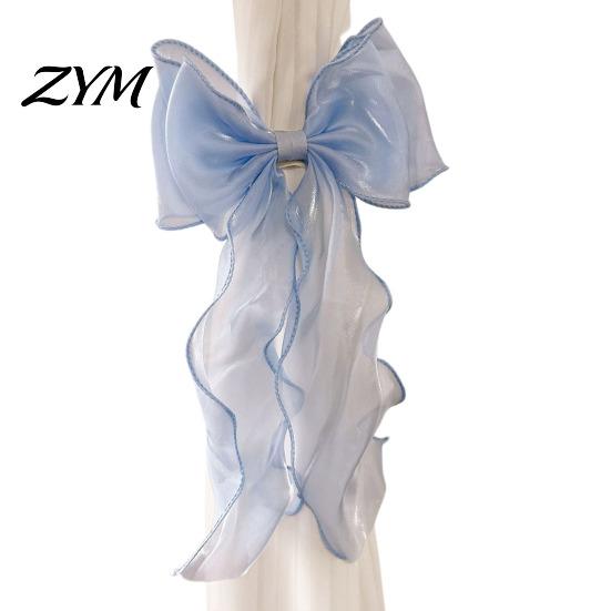 Bedroom Curtain Fasteners French Silky Bow Tieback, Window Holders Ties Living Room Accessories Backs, Decorative Drape Holdbacks for Home Tie Backs