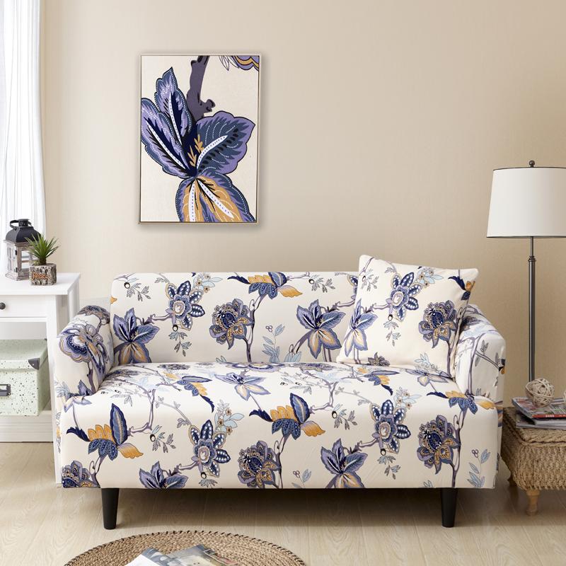 S-emiga чехлы для диванов с цветочным принтом для гостиной эластичный чехол для секционных угловых диванов 1/2/3/4-местный