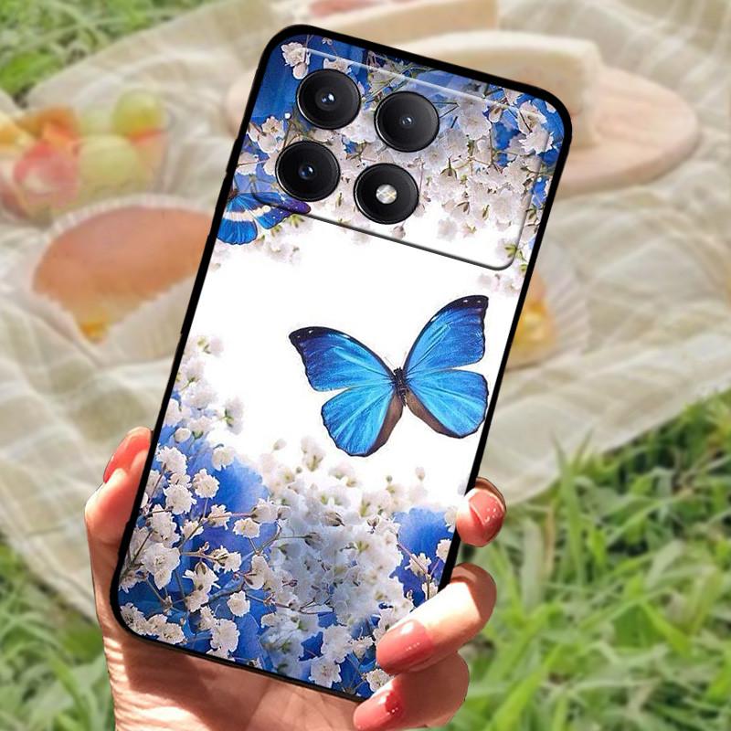 For Xiaomi Poco X6 Case Cover Poco X 6 X6 Pro 5G Silicone Soft Marble Black Bumper Funda Coque for Xiaomi Poco X6 Pro Protective