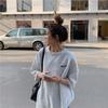 Летняя свободная футболка с коротким рукавом и круглым вырезом, женские повседневные топы больших размеров