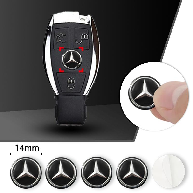 ZJH5 Car Smart Remote Keyhole Sticker For Mercedes Benz AMG A B C E G CLA W211 W203 W204 W210 W124 Decal Decoration Lables Accessory
