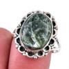 Natural Seraphinite Gemstone 925 Solid Sterling Silver Jewelry Ring Size 9 M2T88