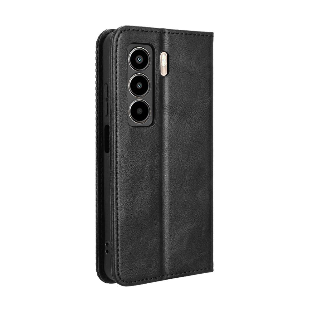 For Itel Power 55 5G Leather Case Wallet Stand Retro Texture Phone Cover