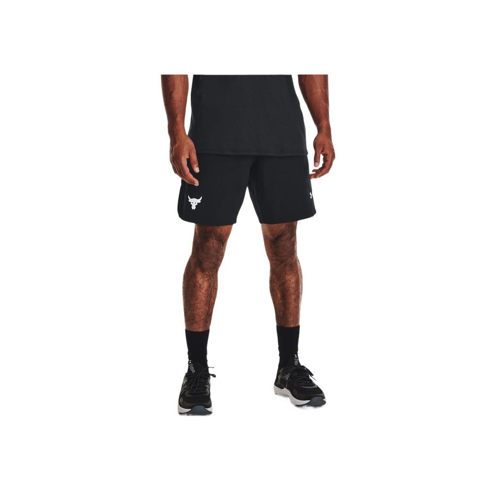 Under Armour Однотонные шорты с принтом логотипа на шнурке Мужские Брюки Черный 1361616-002