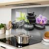 Set of Two Decorative Glass Kitchen Boards Zen Stones 2x40x52 cm