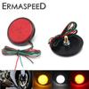 2 шт., 12 В, круглый отражатель, задний стоп-сигнал мотоцикла, красный/янтарный/белый, предупреждающий габаритный фонарь, универсальный для автомобиля E-bike
