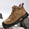 Зимние мужские уличные ботинки из натуральной кожи, теплые ботильоны для мужчин, рабочие ботинки ручной работы, высокие повседневные походные ботинки