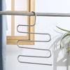 5pcs Five-Layer Pants Rack Stainless Steel Trouser Rack Multi-Layer Hanger  Wardrobe Organization