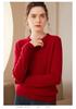 Women's Fashionable Slim Fit Round Neck Cashmere Sweater - Autumn/Winter Versatile Knit Base Layer